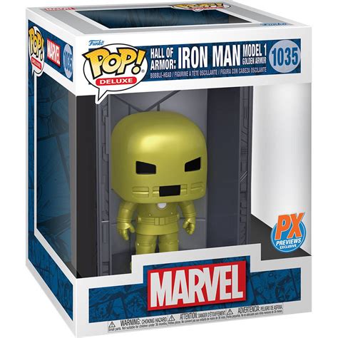 Marvel Iron Man Hall of Armor Iron Man Mark 1 and Mark 4 Deluxe Pop ...