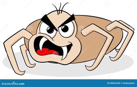 Dangerous cartoon tick stock vector. Illustration of borreliosis - 39561694