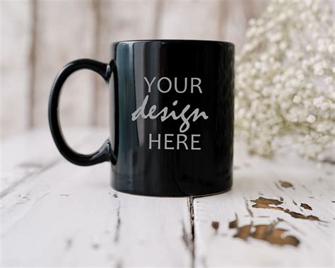 Black Mug Mockup Black Coffee Cup Mockup Black Cup Mock up | Etsy