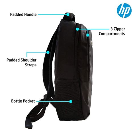 Multicolor Hp Laptop Bag 15.6 Inch Black Blue Backpack, Capacity ...