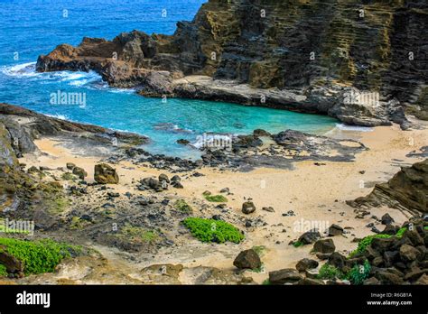 Halona Cove, "From here to Eternity" beach, Oahu, Hawaii Stock Photo - Alamy