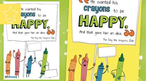 Teacher's Pet » The Day the Crayons Quit Story Book Quote Poster