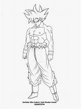 Goku Ultra Instinct Coloring Pages HD Png Download  Transparent sketch template