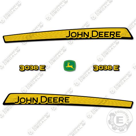 John Deere 3038E Tractor Decal Kit (Older) – Equipment Decals