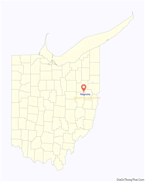 Map of Magnolia village, Ohio