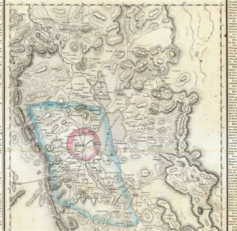 Map of Valle De Mexico valley of Mexico Mexico 1858. | Etsy | Old wall ...