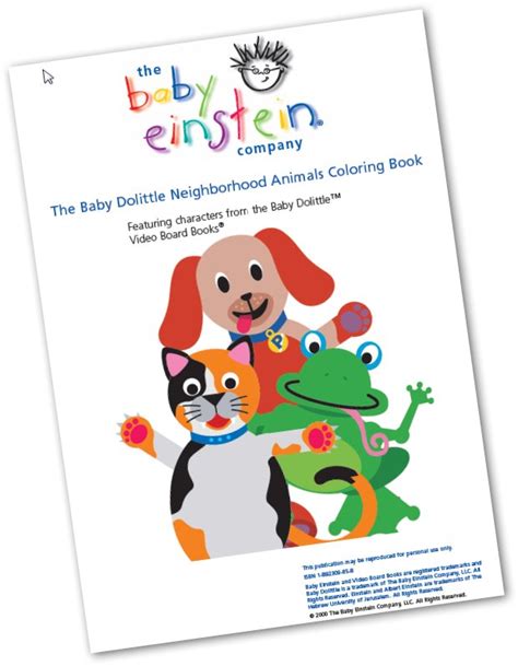 Baby Einstein Neighborhood Animals Coloring Book | Coloring Page