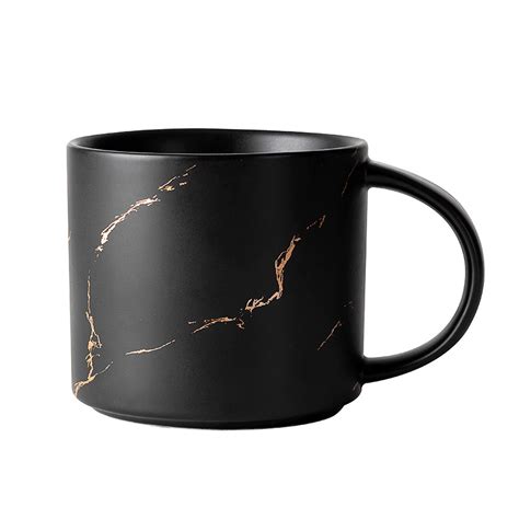 400ml 450ml Restaurant Hotel Cafe Use Black Gold Cafe Cup Mugs And ...