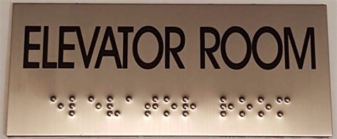 ELEVATOR ROOM SIGN - BRAILLE- STAINLESS STEEL 3 X 6.75 | eBay