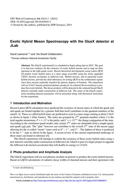 SOLUTION: Exotic hybrid meson spectroscopy with the gluex detector at ...