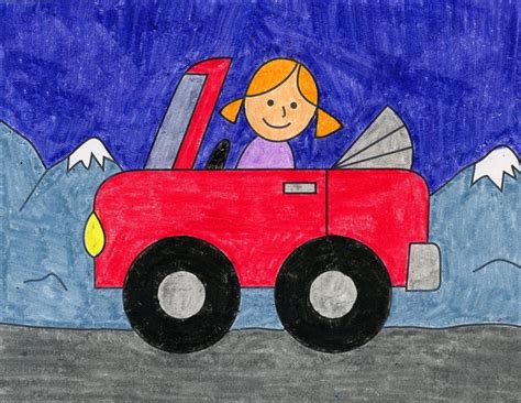 How to Draw a Cartoon Car · Art Projects for Kids