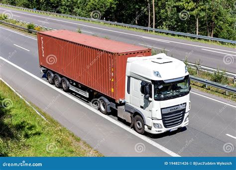 Truck with Triton Container Editorial Photo - Image of motorway, chain ...