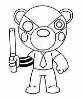 Piggy Roblox Tigry Coloring Page Pages sketch template
