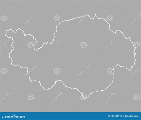 Map of Lower Bavaria stock vector. Illustration of geography - 151491919