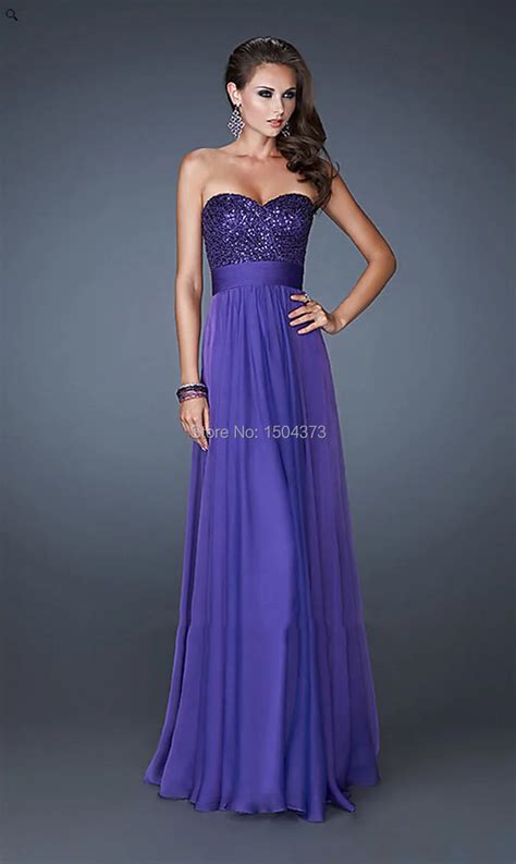 Hot 2015 Silver Purple Sequins Sheath Off The Shoulder Prom Dress Evening Dress Sweetheart Long ...