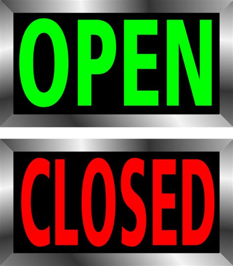 Clipart - Open and Closed signs