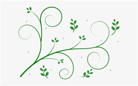 Green Floral Vine Clip Art At Clker - Vines Transparent Clip Art ...