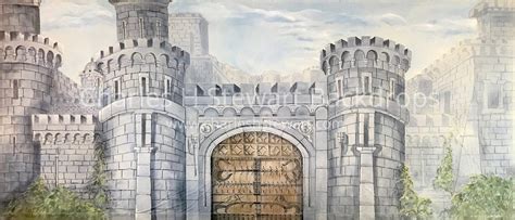 Castle Wall Backdrop For Rent by Charles H. Stewart