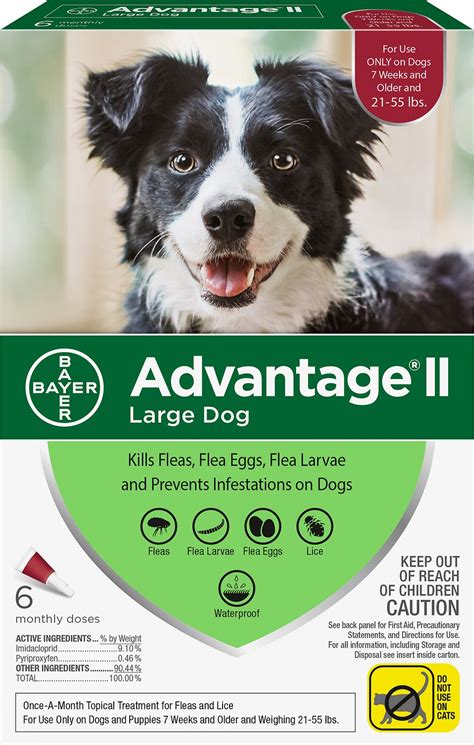 Advantage II For Dogs 21-55 lbs 6 Pack