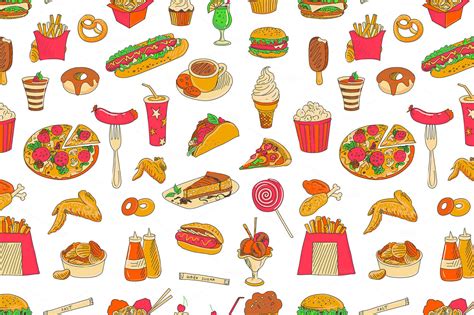 Download Food Pattern Background Wallpaper | Wallpapers.com