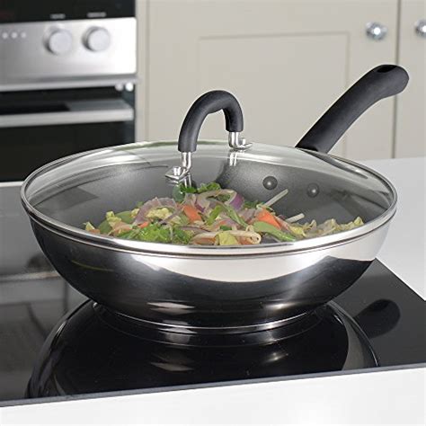 Best Deal ProCook Gourmet Steel Wok & Lid Set 2 Piece with Saute Pan - Best Woks & Stir-Fry Pans