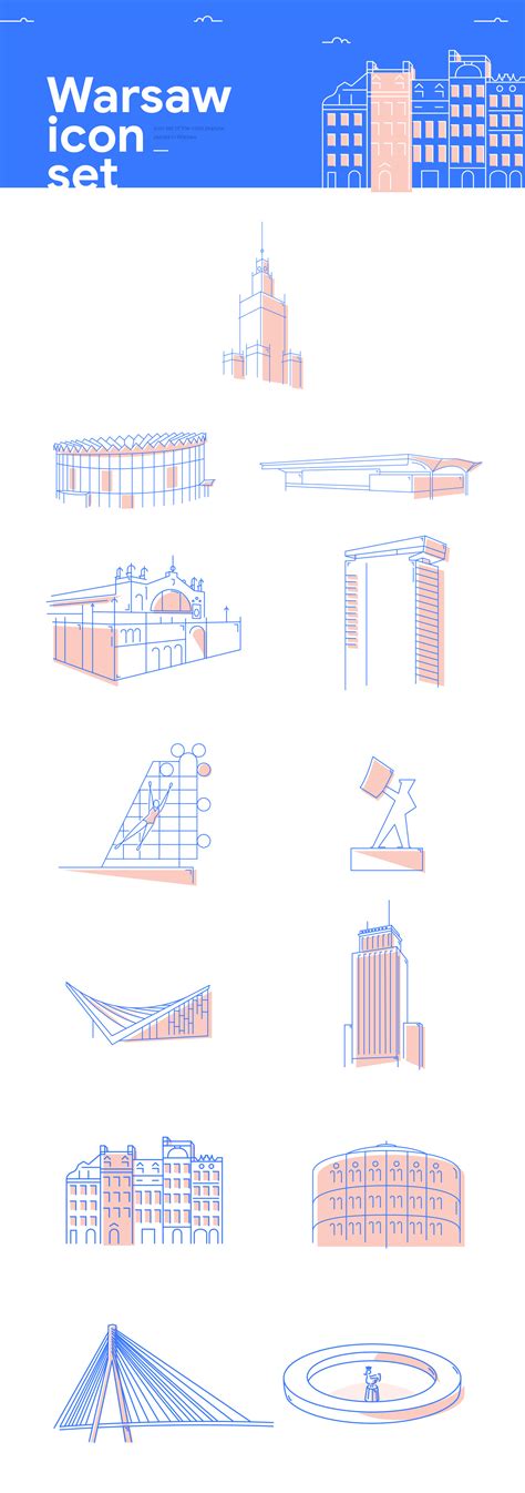 Warsaw icon set on Behance