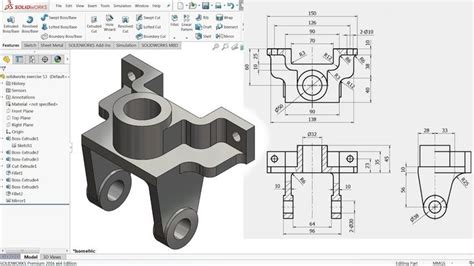 SolidWorks Tutorial for beginners Exercise 53 - YouTube | Solidworks ...