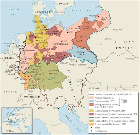 Map of Prussia 1763-1871 : europe