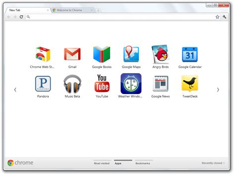 Download Google Chrome 15 Beta - New Tab page redesigned - Pureinfotech