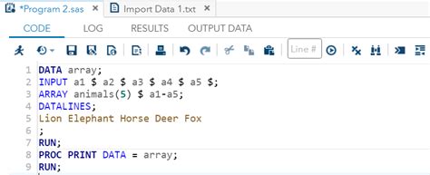 SAS Array - Javatpoint