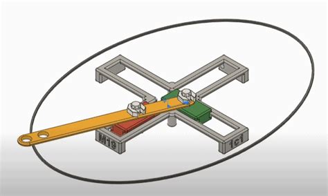 Free 3D file Ruler drawing an ellipse / Fixed Double Slider Crank mechanism / Mechanical ...