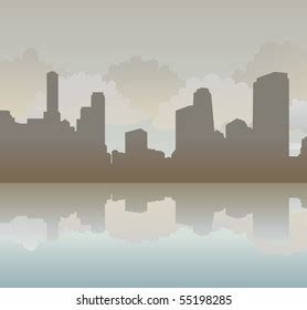 Town Silhouette Stock Vector (Royalty Free) 55198285 | Shutterstock