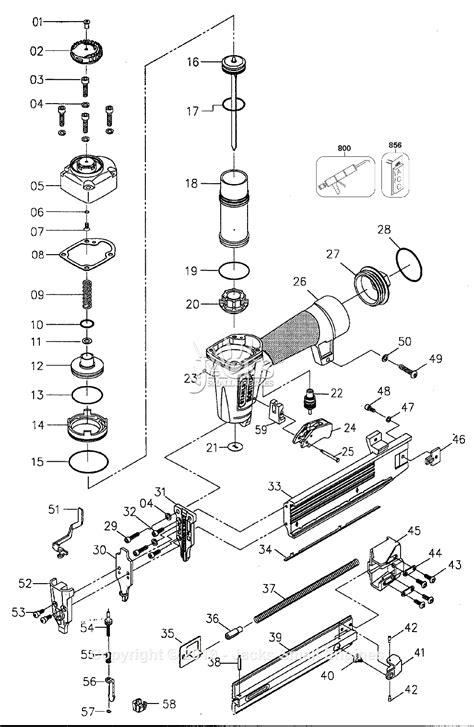 Bostitch SB-1842BN Parts Diagram for Nailer