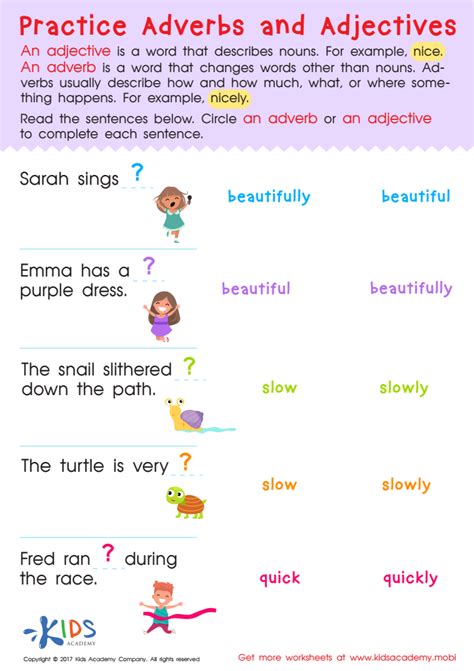 Adverbs Worksheets For Grade 2