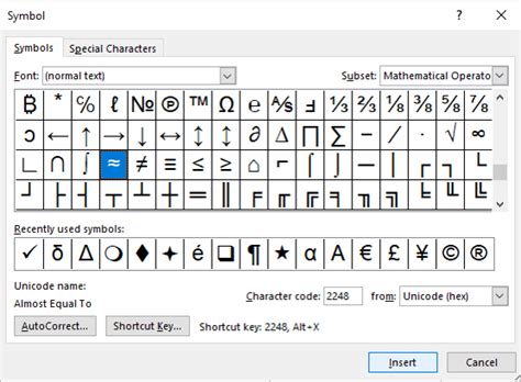 6 Ways to Insert the Approximately Equal or Almost Equal Symbol in Word (Type or Insert ≈)