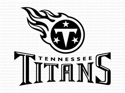 Black white Tennessee Titans svg png. Tennessee Titans bundle | Etsy