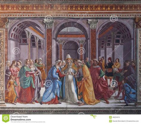 Medieval Frescoes Basilica of Santa Maria Novella - Florence Editorial Stock Image - Image of ...