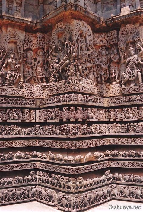 Carvings on the Plinth of the Shrine. Halebidu Temple, Karnataka, India | Luxury homes dream ...