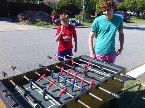 Tim gets a free foosball table – Barry Stuart Cable
