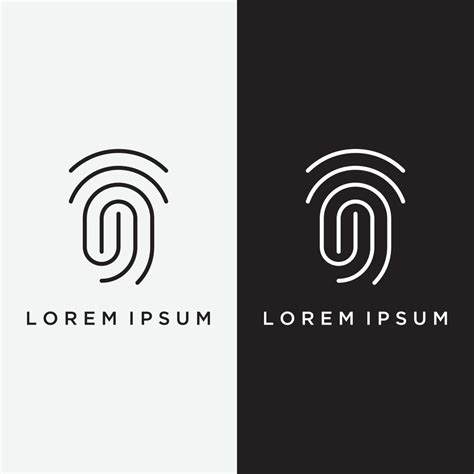 Modern human fingerprint vector logotype. Fingerprint for identity, business card, technology ...