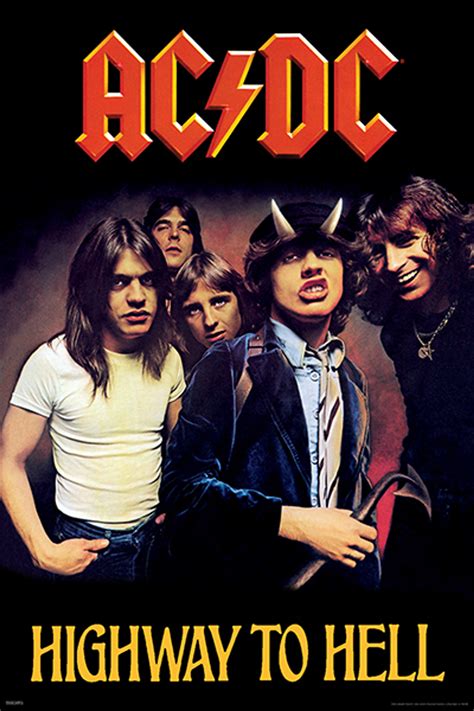 AC/DC Highway to Hell Poster 24x36 inch - The Blacklight Zone