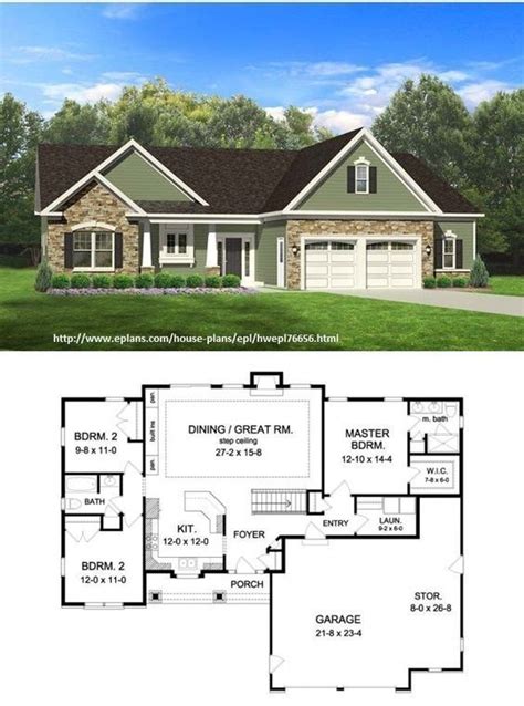 ePlans Ranch House Plan – 1598 Square Feet and 3 Bedrooms 2 baths ...