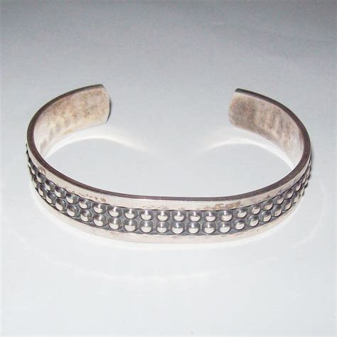 Wide Men's Sterling Silver Cuff Bracelet Taxco by greenlandturtle