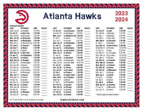 Atl Hawks 2024 Schedule - Leann Myrilla