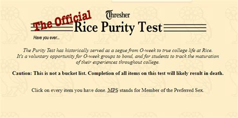 Understanding the Rice Purity Test: What Does Your Score Mean? - Penny ...