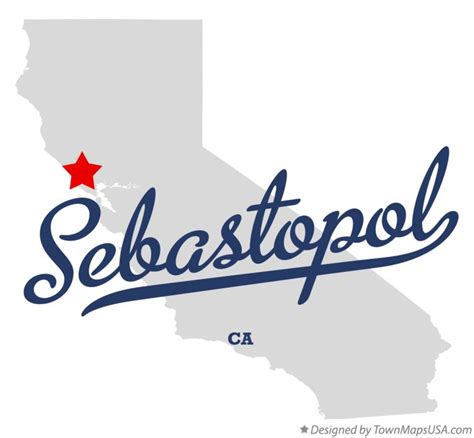 Map of Sebastopol, CA, California