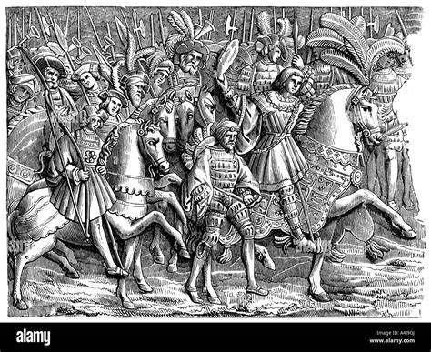 Henry VIII in the Field of the Cloth of Gold, 1520, (1870). Artist: Unknown Stock Photo - Alamy