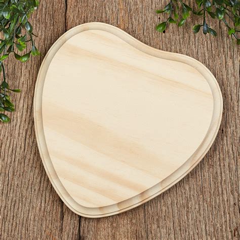 Unfinished Wood Clipped Corner Heart Plaque - Wooden Plaques and Signs ...