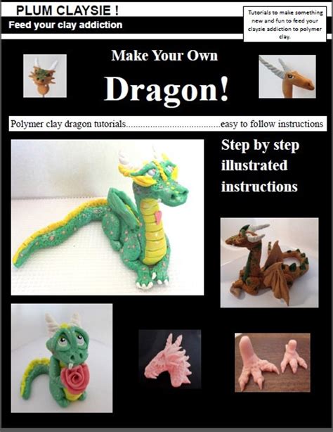 Make Your Own Dragon Polymer Clay Tutorial PDF E-booksalt - Etsy