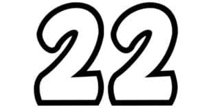 Free Printable Tracing Numbers: Bubble Number 22